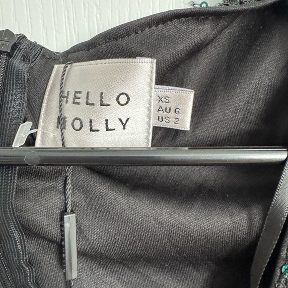 Hello Molly Emerald Sequin Long Sleeve mini Dress - Picture 3 of 3